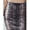 Snake Skin Faux Leather Skirt