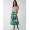 Tropical Print Wide Leg Trouser