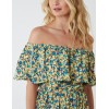 Bardot Ruffle Shoulder Midi Dress