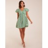 Double Ruffle Empire Shirred Mini Dress