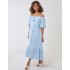 Bardot Button Through Midi Dress