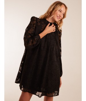 Jacquard Bow Smock Dress