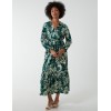 Abstract Floral Belted Maxi Dress