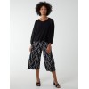 Pleated Abstract Wide Leg Trousers