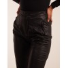 Matte Faux Leather Tailored Trouser