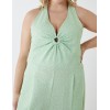 Curve Halter Neck Culotte Green Jumpsuit