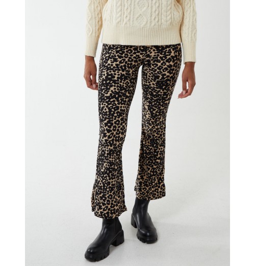 Leopard Print Flared Pants