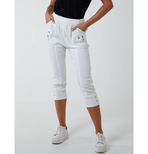 Zip Detail Crop Trouser