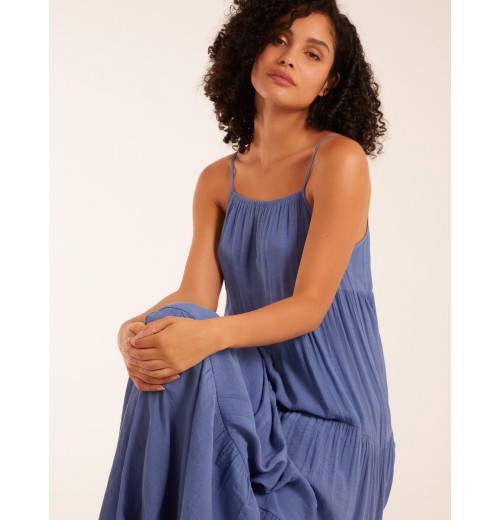 Drawstring Tier Maxi Dress